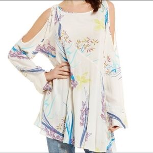 Free People NWOT Cold Shoulder Floral Dress Medium